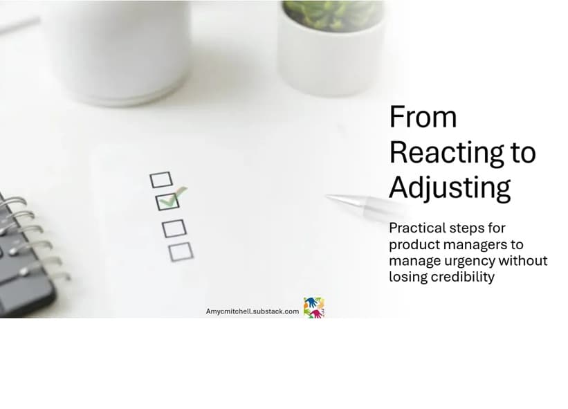 From Reacting to Adjusting - Follow Up Story